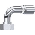 Stainless Steel One piece Metric female 24° cone (90° Elbow)