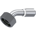 Stainless Steel One piece Metric female 24° cone (45° Elbow)