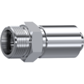 Stainless Steel One piece Metric male 24° cone