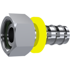 Stainless Steel Metric female swivel with o´ring 24° cone 89804120604
