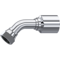 Stainless Steel One piece BSP Swivel female 60° cone with o.ring (45° Elbow)
