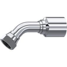 Stainless Steel One piece BSP Swivel female 60° cone with o.ring (45° Elbow) Z681180808 Stainless Steel One piece BSP Swivel female 60° cone with o.ring (45° Elbow) Z681180808