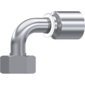 Stainless Steel One piece Metric swivel female 24° seat with o.ring (90° Elbow)