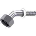 Stainless Steel Metric swivel female 24° seat with o.ring (45° Elbow)
