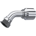 One piece BSP female cone 60° w/o´ring (45° Elbow)
