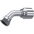 One piece NPSM Swivel female 60° cone (45° Elbow)