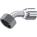 Stainless Steel One piece Metric female cone 24° (45° Elbow)