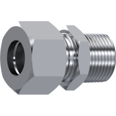 Stainless Steel DIN 2353 Straight male stud coupling BSPT Z AKL 10 R 1/2