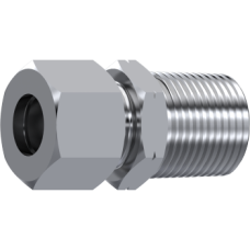 Stainless Steel DIN 2353 Straight male stud coupling NPT Z AKL 10 1/2 NPT