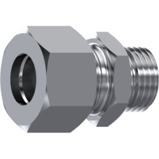 Straight male stud coupling UNF Z AL 10 7/16 UNF