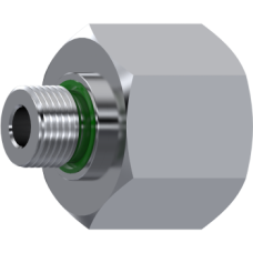 Stainless steel BSP reducing adaptor with flat seal Z RI-R 1 1/2 R 1WD
