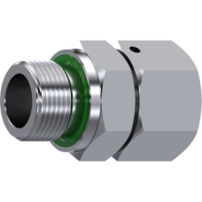 Stainless Steel DIN 2353 Straight stud standpipe adaptor with captive seal BSP cylindrical-metric swivel fem. Z RAL 12 R 1/4TLMWD