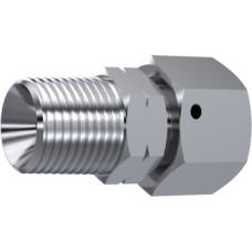 Stainless Steel DIN 2353 Straight stud standpipe adaptor NPT- metric swivel fem. Z RAL 28 R 1 NPTTLM