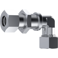 Stainless Steel DIN 2353 Elbow bulkhead coupling Z USVL 10
