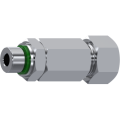 Stainless Steel DIN 2353 Non-return valve flow towards male stud end BSP cylidrical