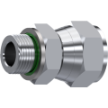 Stainless Steel Straight adaptor male BSP - swivel female JIC 37°