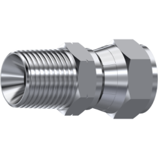 Stainless Steel Straight adaptor swivel female JIC 37° - male NPT pipe ZS1850613