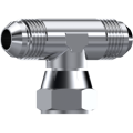 Stainless Steel Tee male JIC 37° - swivel nut JIC 37° - male JIC 37°