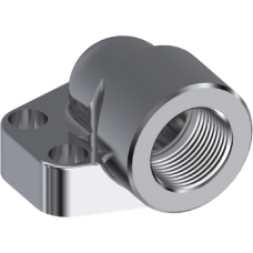 Stainless Steel 90° BSP female threaded flange ZB90RG30808