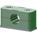 Stainless Steel Light serie simple clamp, plastic smooth profile