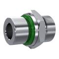Stainless Steel DIN 2353 Straight male stud coupling BSP cylindrical with captive seal, only body