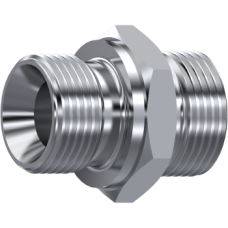 Stainless Steel DIN 2353 Straight male stud coupling BSP cyl. 60° — Body Only Z STA AL 10 RC 1/2