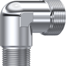 Stainless Steel DIN 2353 Male stud elbow BSPT only body Z STA CKL 10 R 1/2