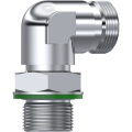 Stainless Steel DIN 2353 90° Adjustable male stud elbow BSP - Metric only body