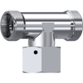 Stainless Steel DIN 2353 Adjustable stud barrel T with o.ring only body