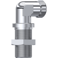 Stainless Steel DIN 2353 Elbow bulkhead coupling only body Z STA USVL 10