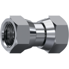 Stainless Steel Adaptor BSP 60° swivel female - BSP 60° swivel female Z117204