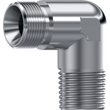 Stainless Steel 90° Adaptor male BSP 60° - male BSPT Z119202 Stainless Steel 90° Adaptor male BSP 60° - male BSPT Z119202