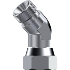 Stainless Steel 45° Adaptor male - swivel female BSP 60° Z118304 Stainless Steel 45° Adaptor male - swivel female BSP 60° Z118304