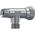 Stainless Steel Tees BSP 60° male - male - swivel female