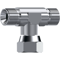 Stainless Steel Tees BSP 60° male - swivel female - male Z122404