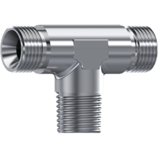 Tees BSP 60° male - NPT male center - BSP 60° male Z12210404