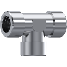Stainless Steel NPT fixed female tee ZN122602