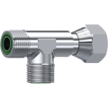 Stainless Steel ORFS Male-Male-Swivel Female Tee
