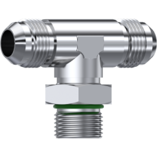 Stainless Steel Adjustable Tee male JIC 37° - male O.Ring Boss - male JIC 37° ZS680406