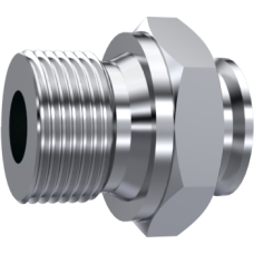 Stainless Steel Welding BSP Male flat seat with guide Z103332