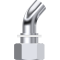 Stainless Steel Weldable metrical swivel female 45°