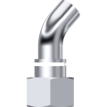 Stainless Steel Weldable metrical swivel female 45° without o´ring