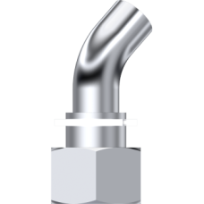 Stainless Steel Weldable metrical swivel female 45° without o´ring Z10551206