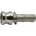 Male Camlock coupling, with serrated hose shank Type E