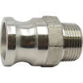 Male Camlock coupling, male BSPT threaded  Type F