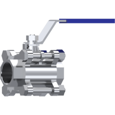 Stainless Steel Ball-valve low pressure full bore 3 pcs BP2V3P112INOX