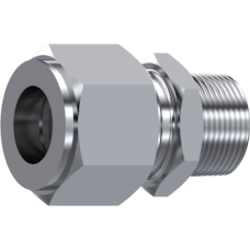 Stainless Steel Twin-Ferrule Straight male stud coupling BSPT ZKIM0402