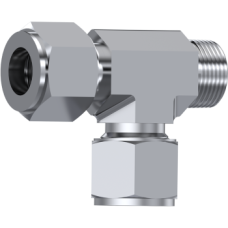 Stainless Steel Twin-Ferrule Male stud barrel TEE NPT ZKTLMP0202