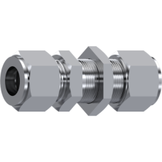 Stainless Steel Twin-Ferrule Straight bulkhead coupling ZKIB02