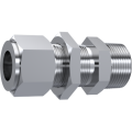 Stainless Steel Twin-Ferrule Straight bulkhead coupling- NPT